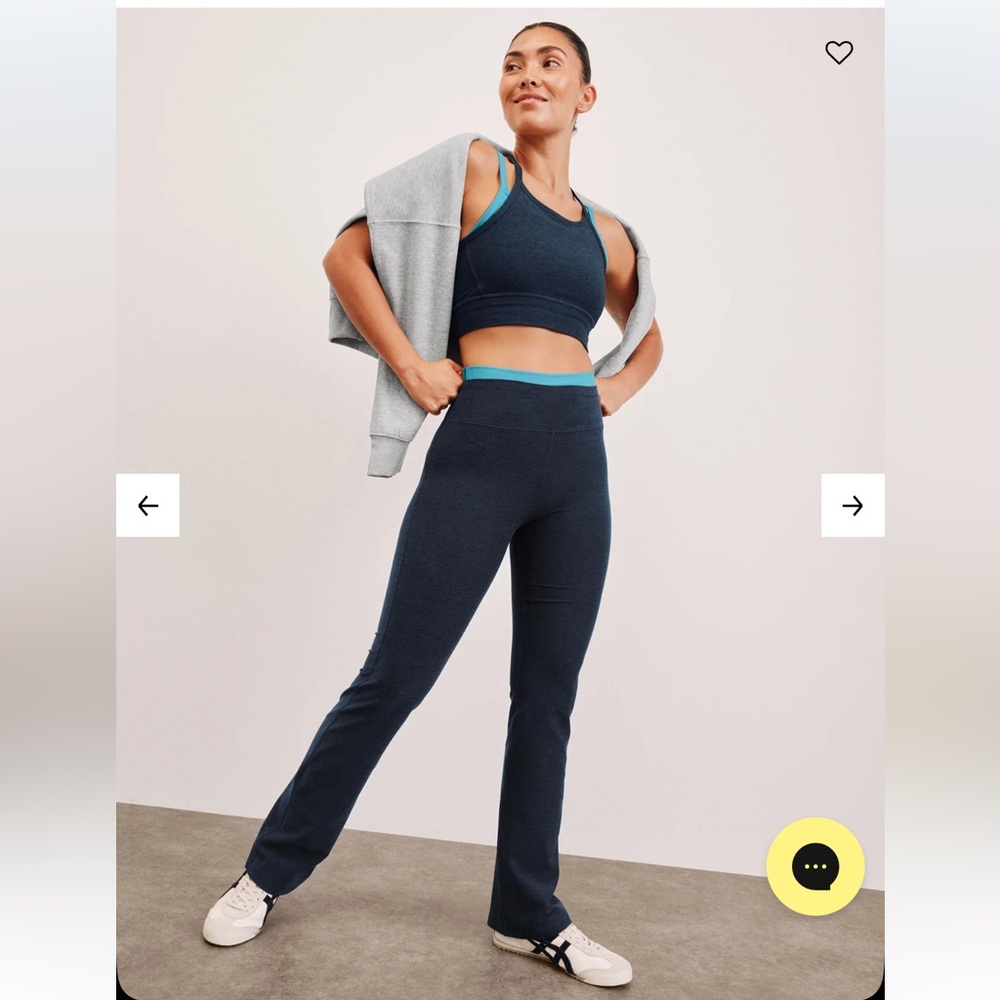 Beyond Yoga SET!Spacedye layered long line bra and spacedye layered bootcut pant